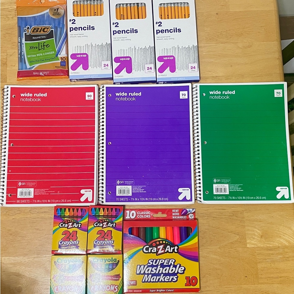 Crayola Red and Blue Office Notebooks